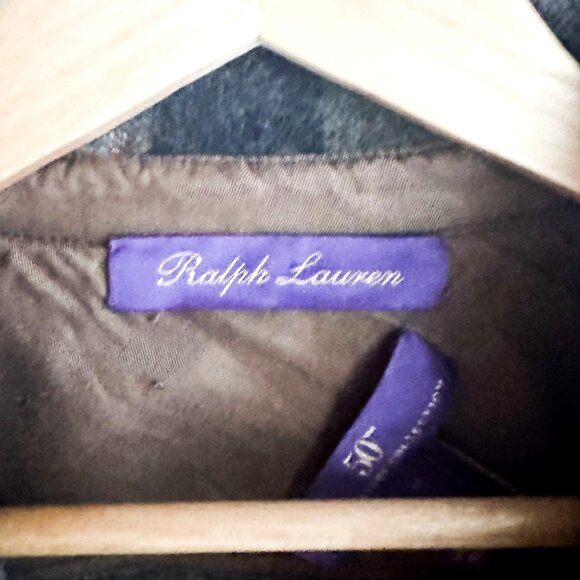 Ralph Lauren Purple Label 50th Anniversary Wool Cashmere Plaid Shacket  M - Picture 6 of 10